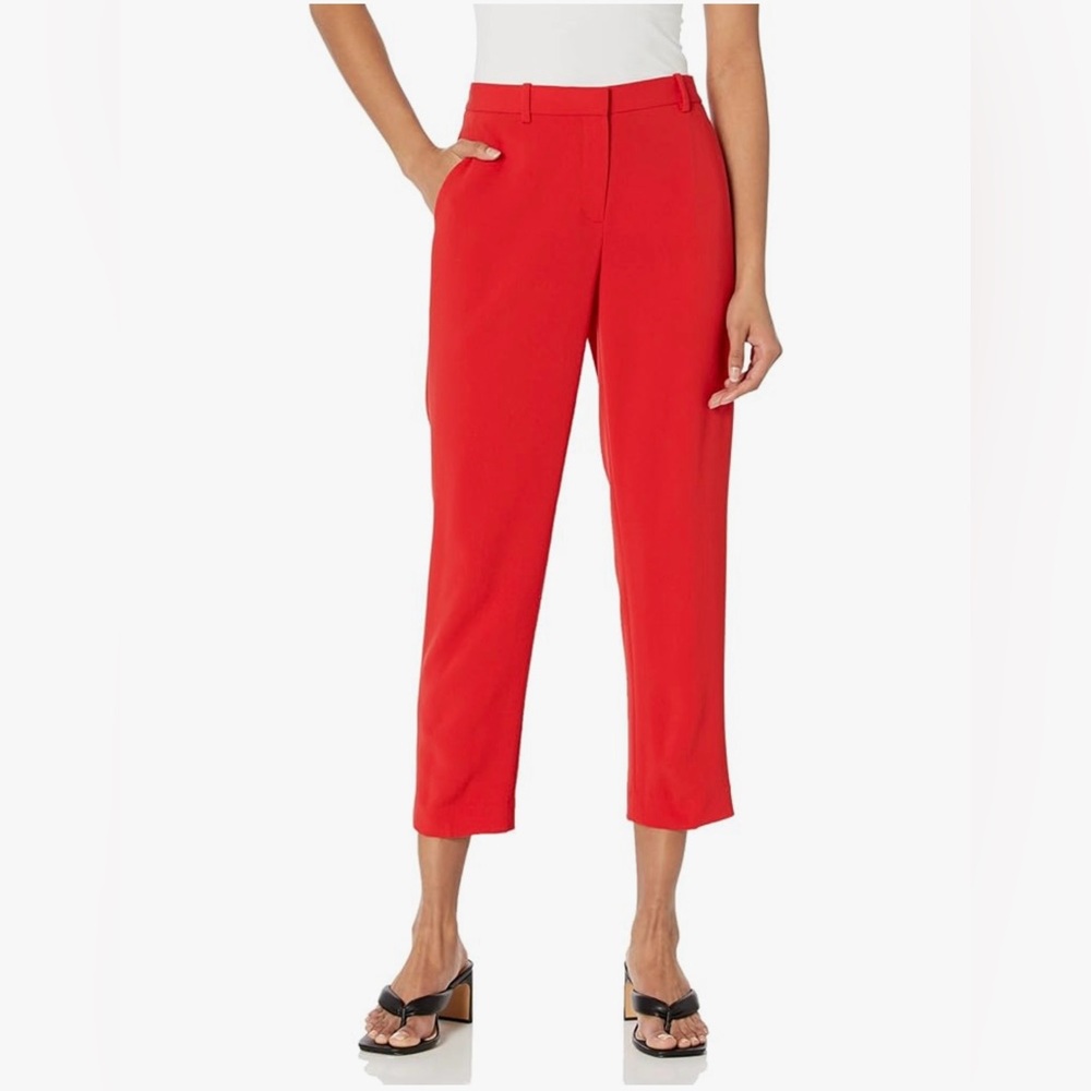 Theory Vibrant Red Cropped Pants